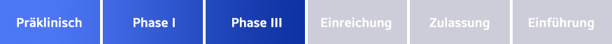 Präklinisch, Phase I, Phase III, Einreichung, Zulassung, Einführung